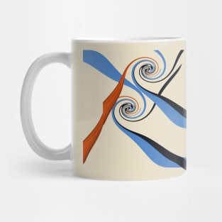 Blue, Black and Orange Mug